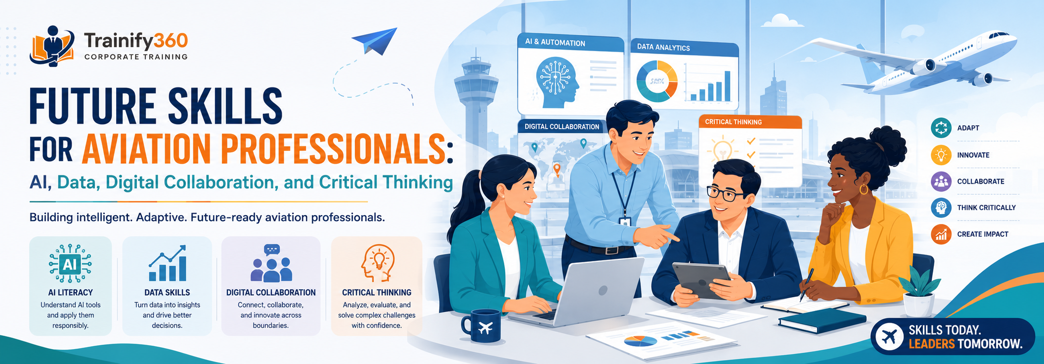 Future Skills for Aviation Professionals: AI, Data, Digital Collaboration, and Critical Thinking