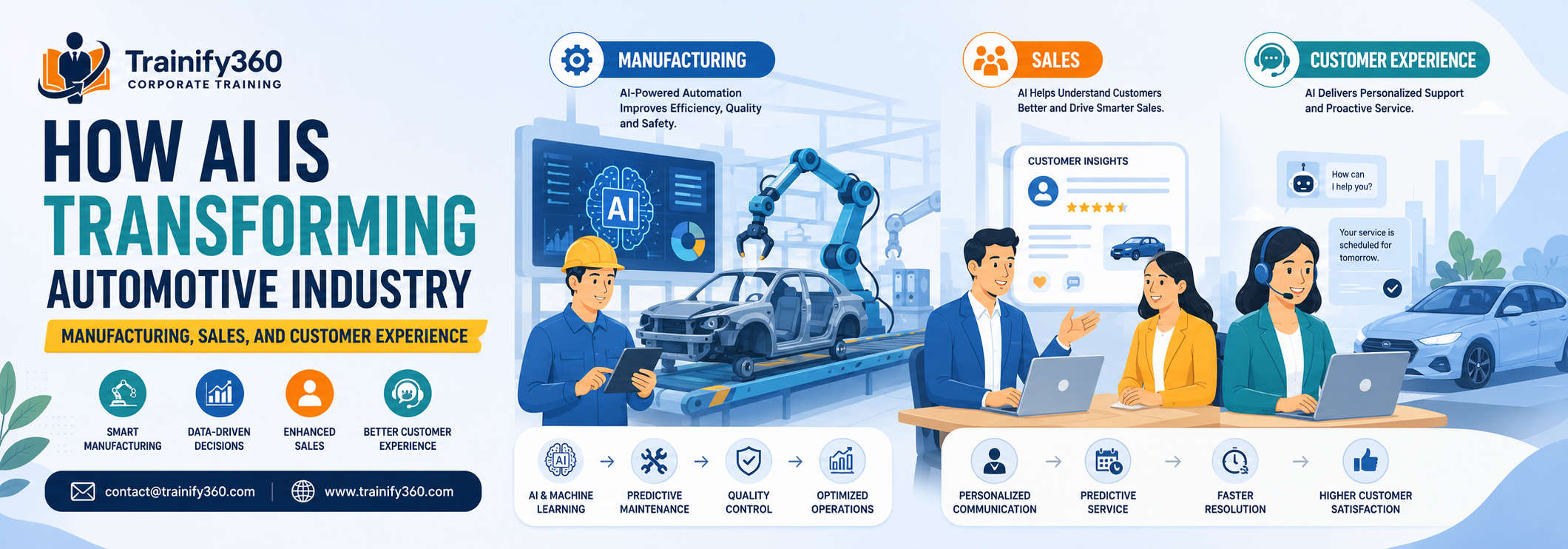 How AI is Transforming Automotive Manufacturing, Sales, and Customer Experience