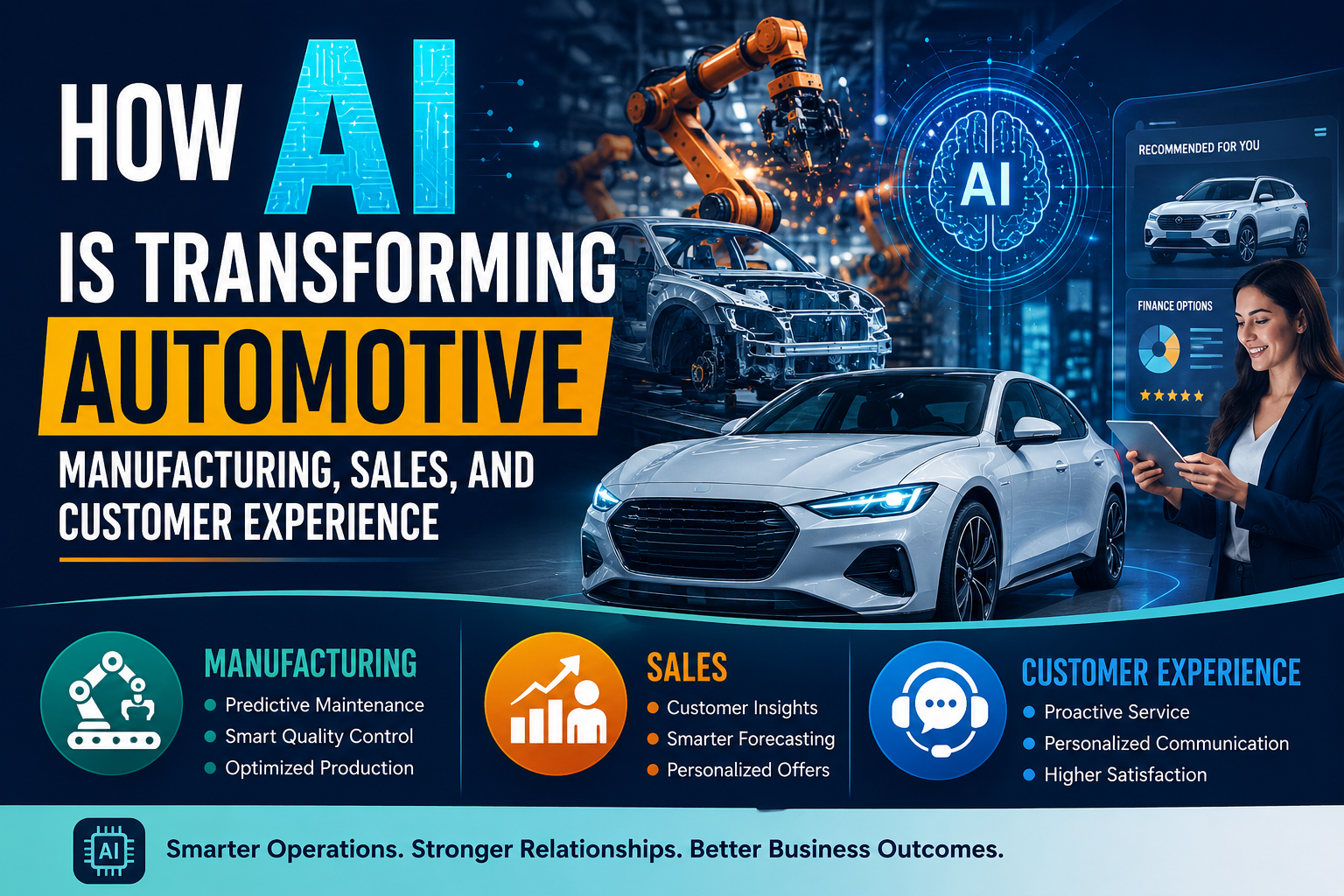 How AI is Transforming Automotive Manufacturing, Sales, and Customer Experience