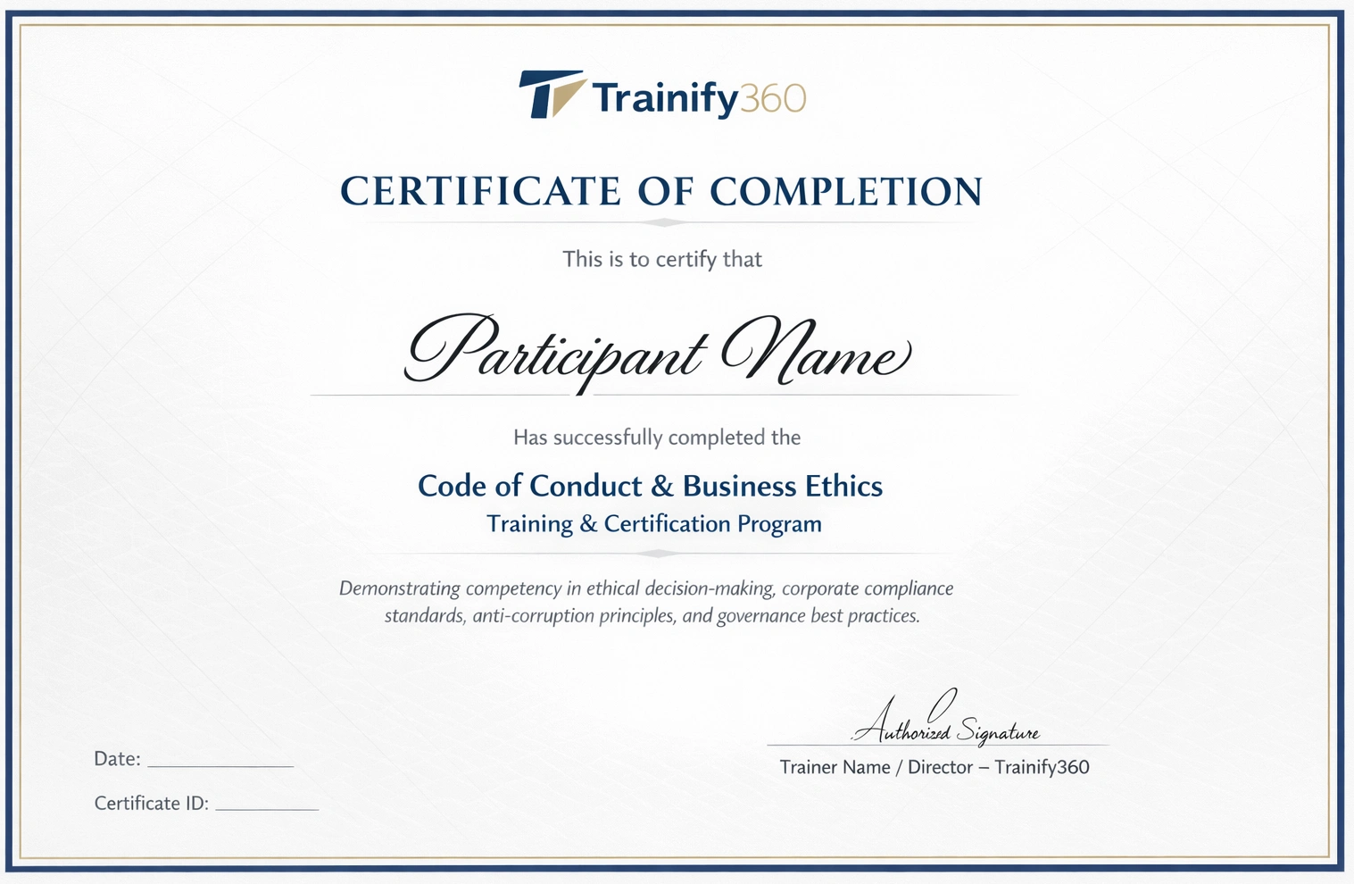 Programme Certificate